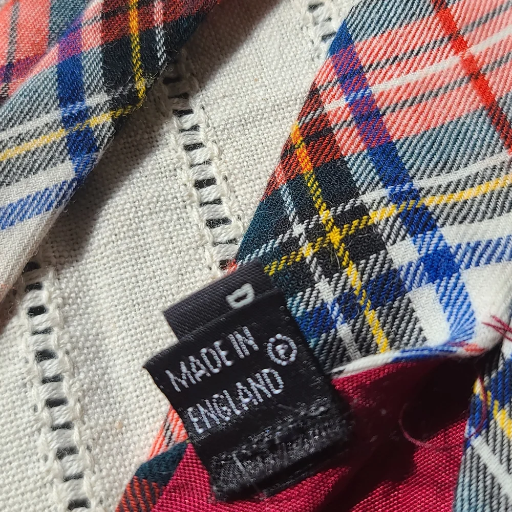 Viyella Vintage plaid tie Michelson's of London England made in Scotland - Picture 5 of 7